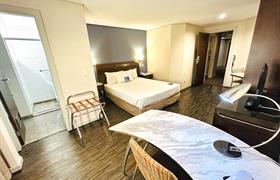 Superior - Cama Queen Size do Blue Tree Towers Joinville