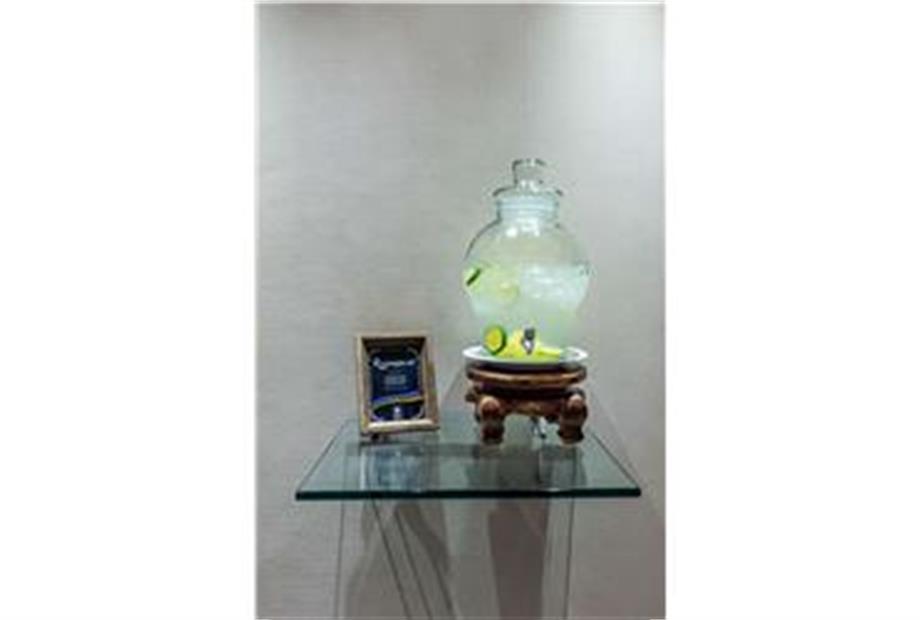 Água saborizada na recepção