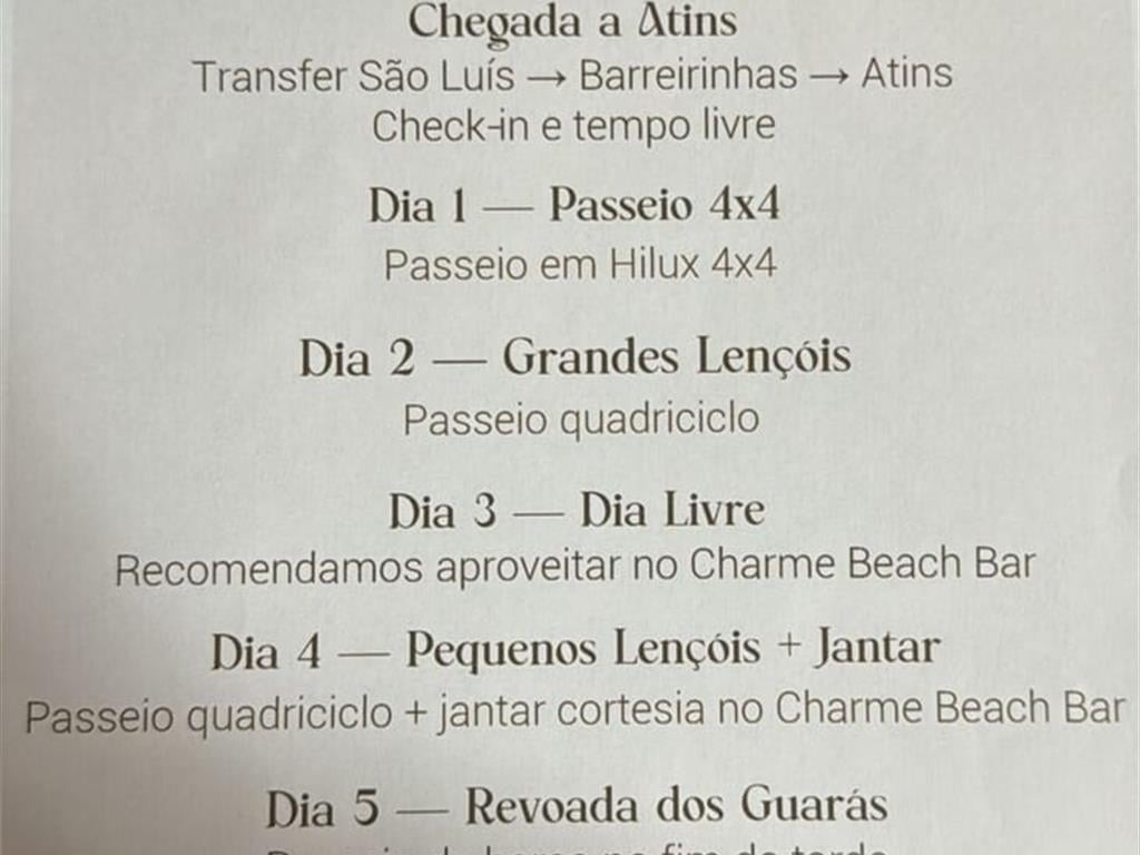 Atins sensaçoes eternas - 7 noites