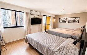 Luxo Twin Triplo de Slaviero Hotel São Paulo Ibirapuera