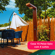 Casa Peixe Gato 15 c/ 4 suites cama queen e piscina