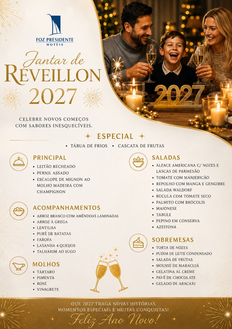 Dîner du réveillon du Nouvel An - 31/12/2026