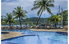 Vistas al mar y piscina cama doble de Porto Marina Mont Blanc Itacuruçá