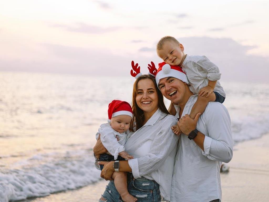 Natal pé na areia na Praia dos Ingleses.