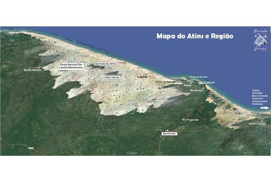 Mapa da região Atins