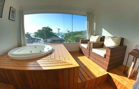 Suíte Master com hidromassagem do Hotel Pé na Areia