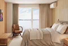 Quarto duplo com piscina