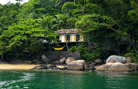 Villa Mamanguá (a 25 km do Centro Histórico, acesso via barco) do Pousada Literária de Paraty