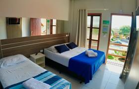 Quarto Standard com 1 cama de casal e 1 Cama de Solteiro do Pousada Muito Bonito 
